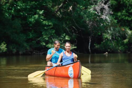 couple in canoe